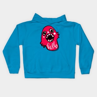 Hello Monster: Weird Funny Socially Awkward Scary Creature Kids Hoodie